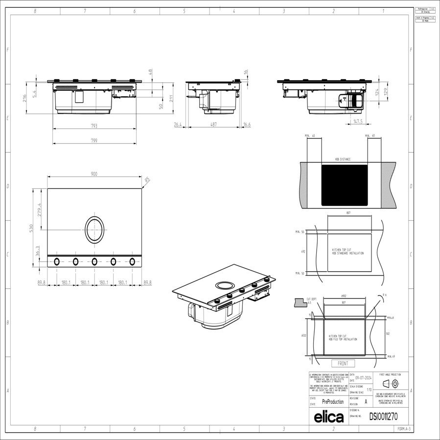 Ploča s napom Elica NikolaTesla Unplugged EVO IX/A/90 PRF0196326