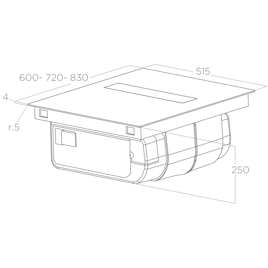 Ploča s napom Elica NikolaTesla Velvet BL/A/72 PRF0196870