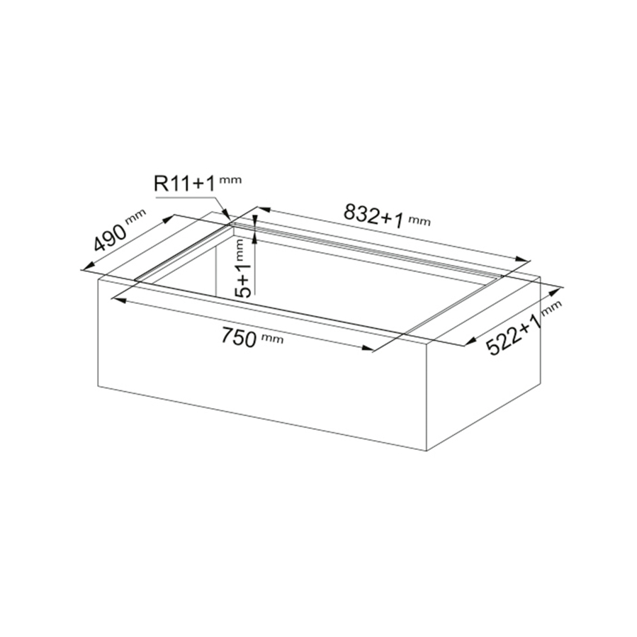 Ploča s napom Faber Galileo Stripes A830 (600m3/h) 340.0708.968