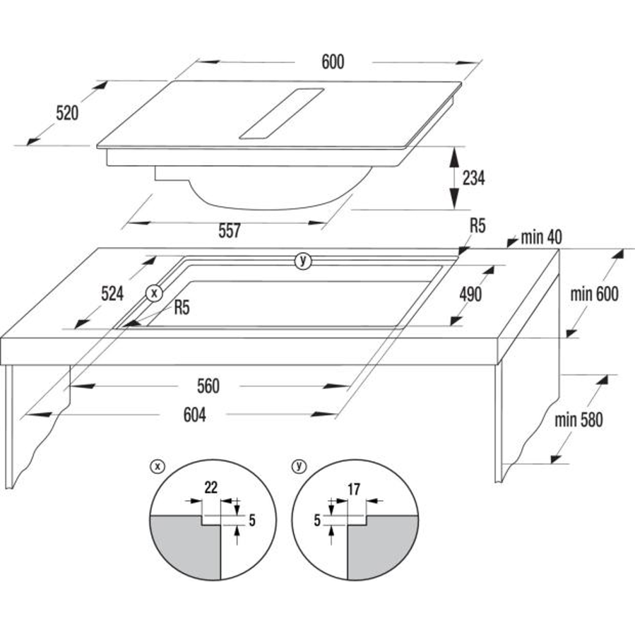 Ploča s napom Hisense HEH6432BSCWF (611m3/h) WiFi