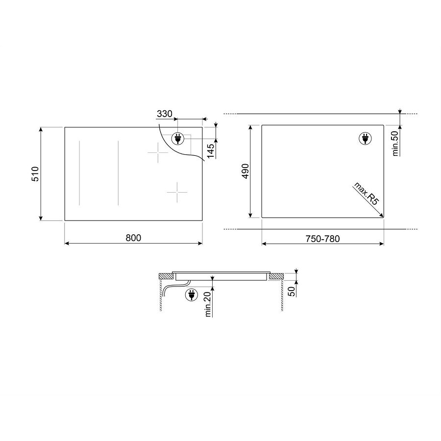 Ploča Smeg SIM1864DG