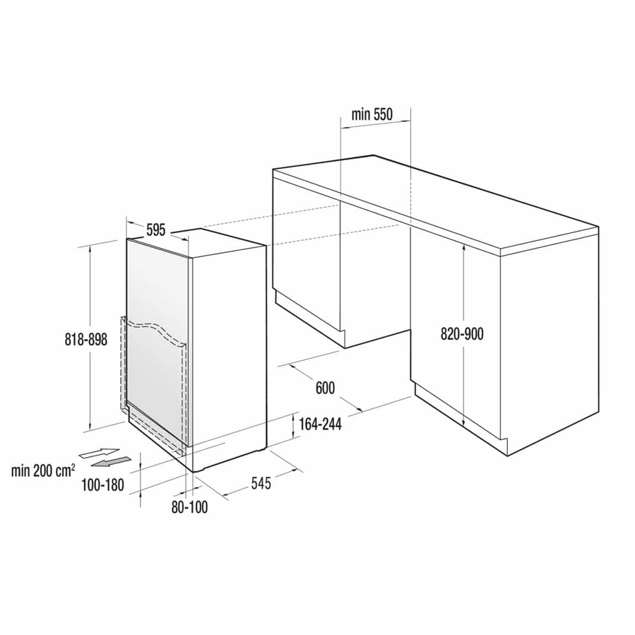 Podpultni hladnjak Gorenje RIU609FA1 82cm