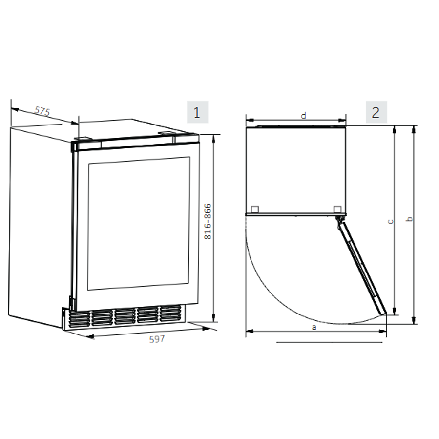 Podpultni hladnjak za vino Haier HUC44GDEH1 WiFi 82-87cm