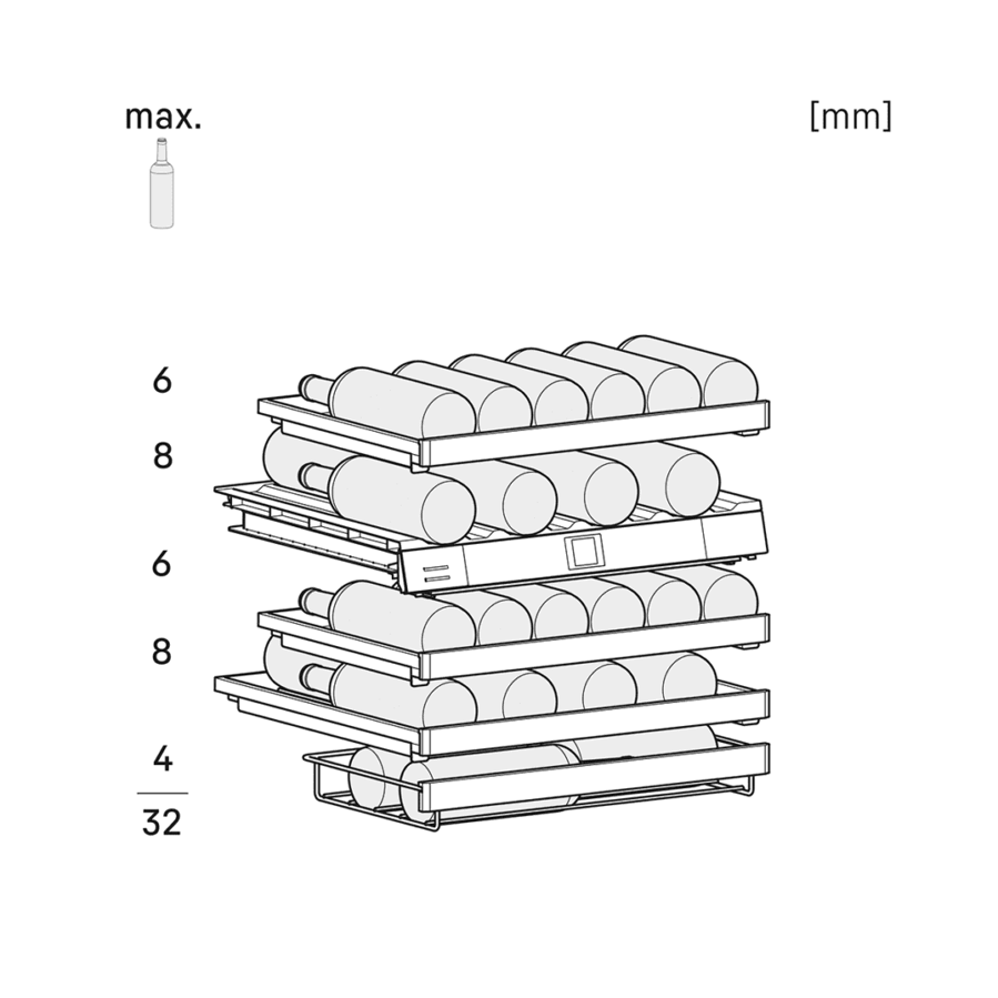 Podpultni hladnjak za vino Liebherr UWgb3632 Vinidor - 82-87cm