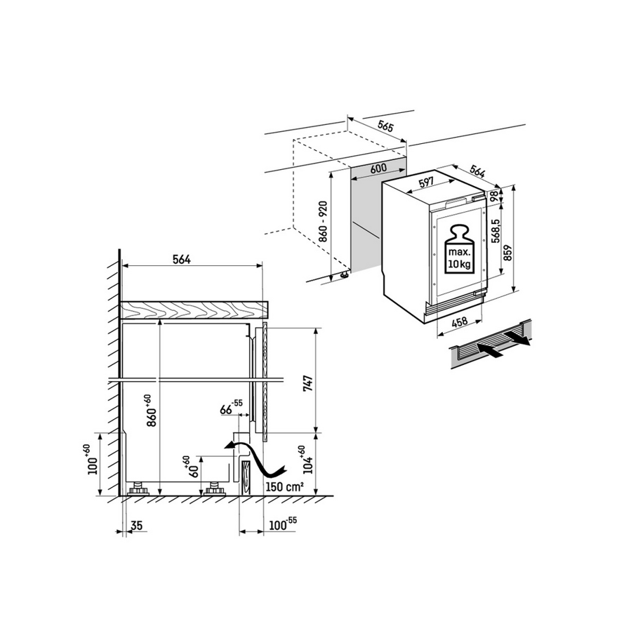 Podpultni hladnjak za vino Liebherr UWpri3782 Vinidor TipOpen WiFi 86-92cm
