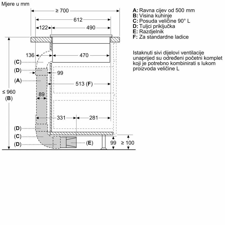 Pribor za napu Bosch HEZ9VDKR2