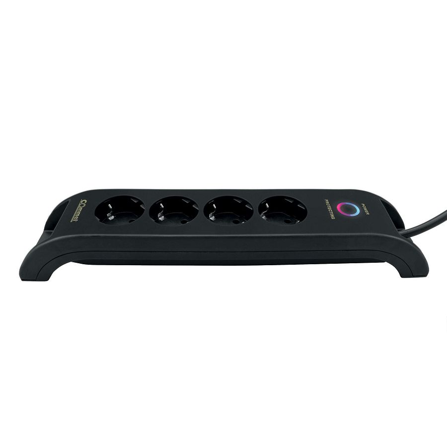 Produžni kabel Commel 4/2m crni s zaštitom 2xUSB-A 16A 250V~3680W 380-109