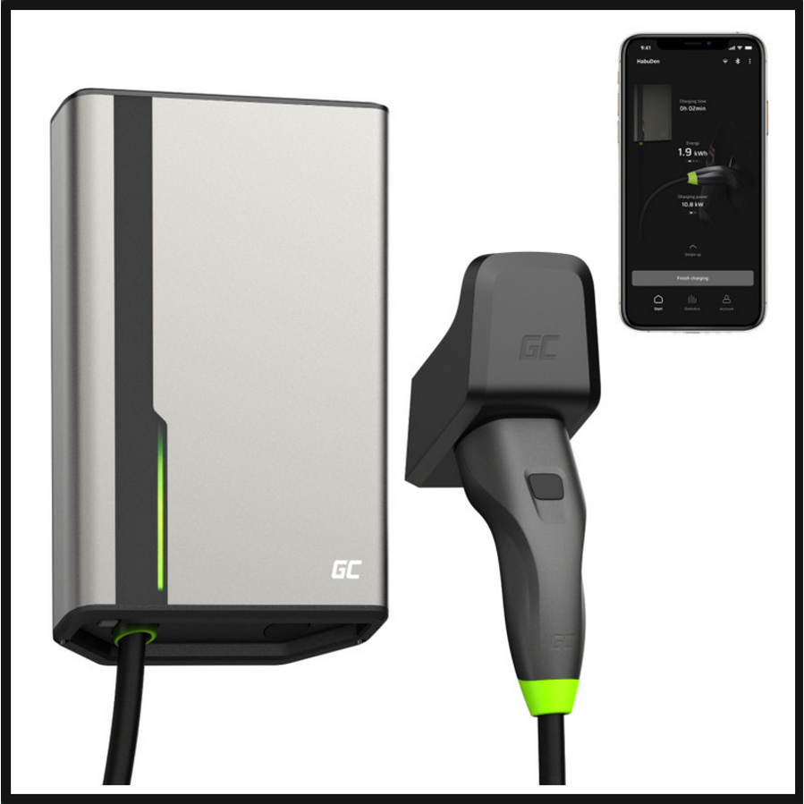 Punjač za EV Green Cell EVGC021A2250 HabuDen 22kW, 32A Tip2 5m WiFi RFID/NFC