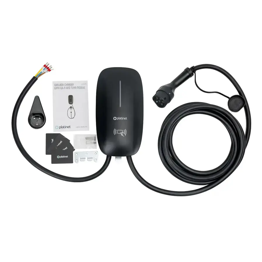 Punjač za EV Platinet PWB22S 22kW, 32A, Tip2, 7m, WiFi, BT, 4xRFIDcard