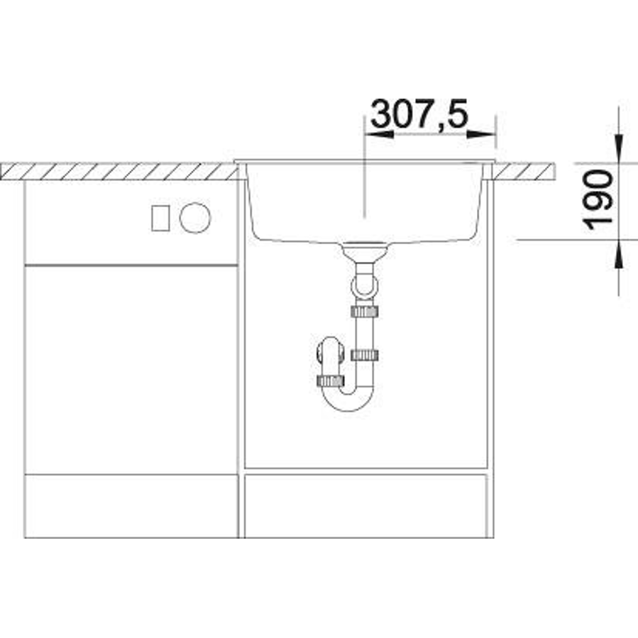 Set Blanco Dalago 6 crni 525873 + Mida VT crna 526145