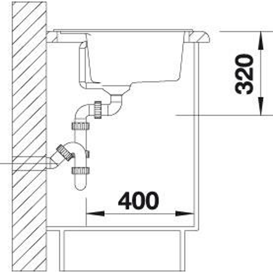 Set Blanco Dalago 6 crni 525873 + Mida VT crna 526145