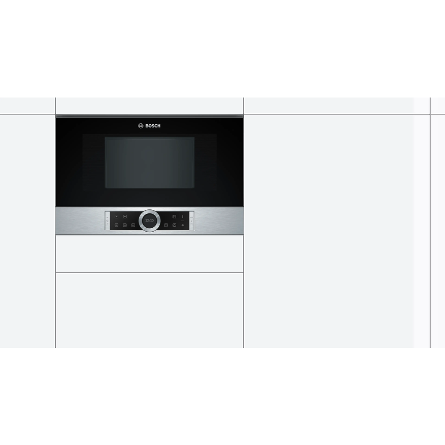 Set Bosch pećnica HBG675BS1 + ugradbena mikrovalna BFL634GS1