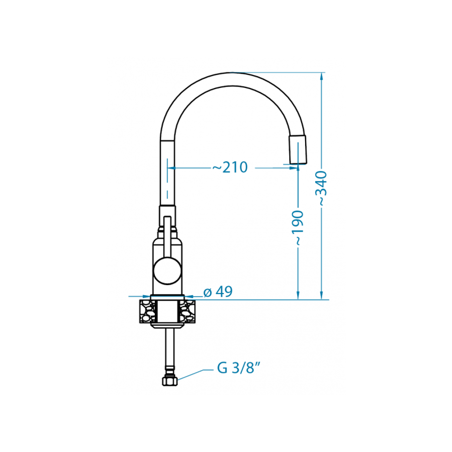 Slavina Alveus FLEXA VT CHR/crna 1147027