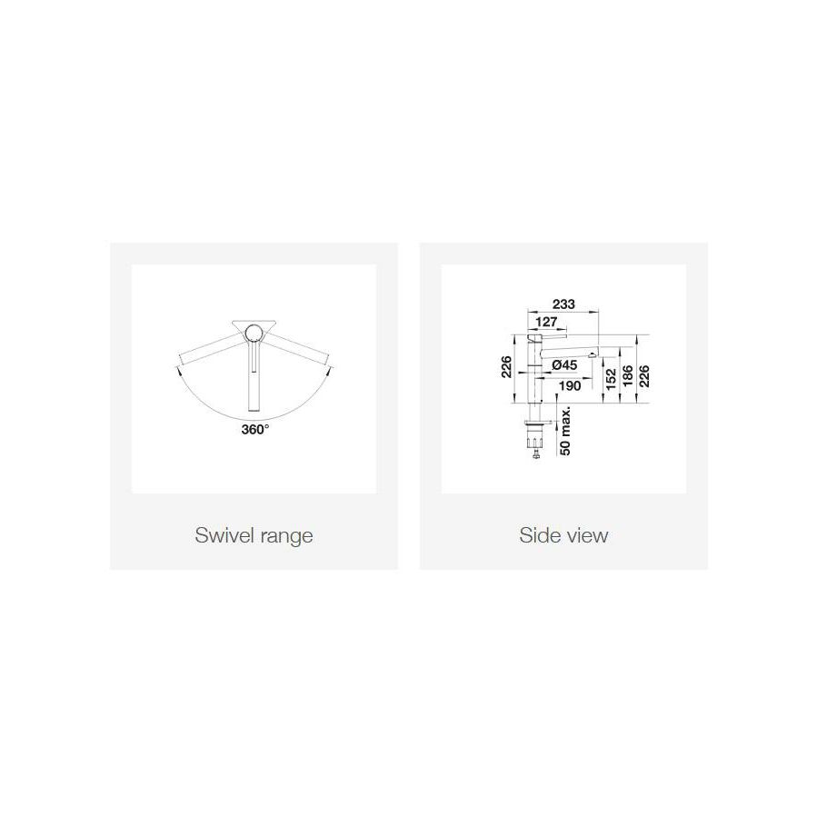 Slavina Blanco Alta-F II VT krom 527542 prozorska