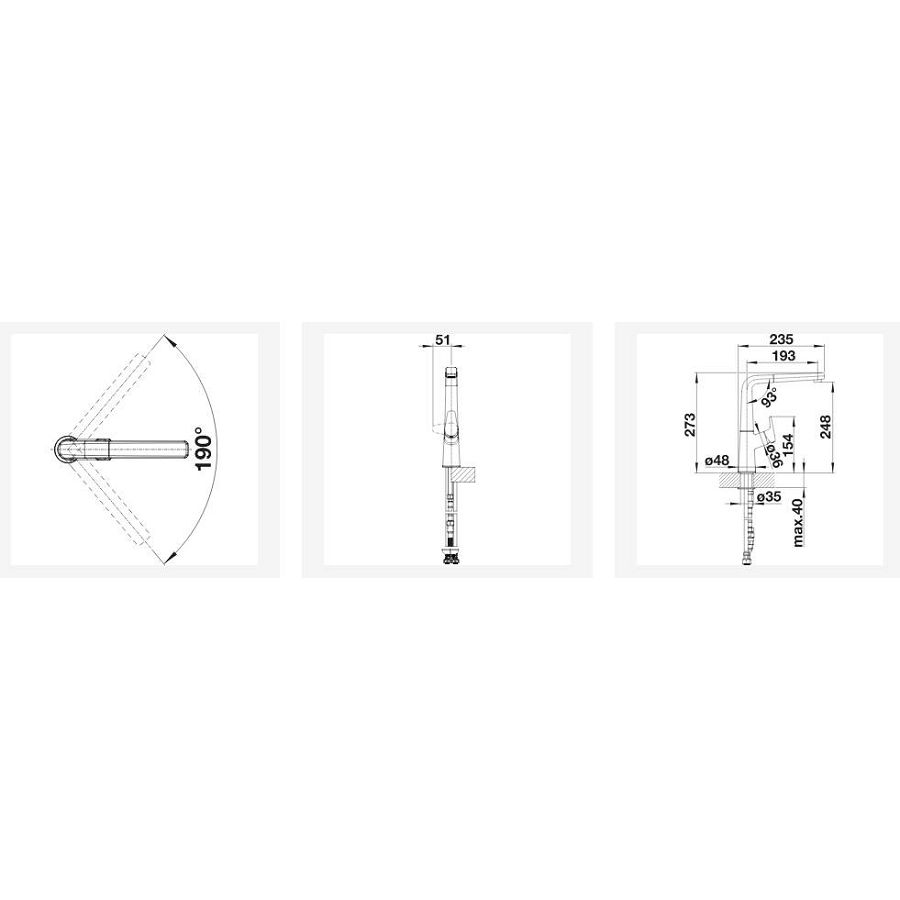 Slavina Blanco Avona-S krom VT 521277