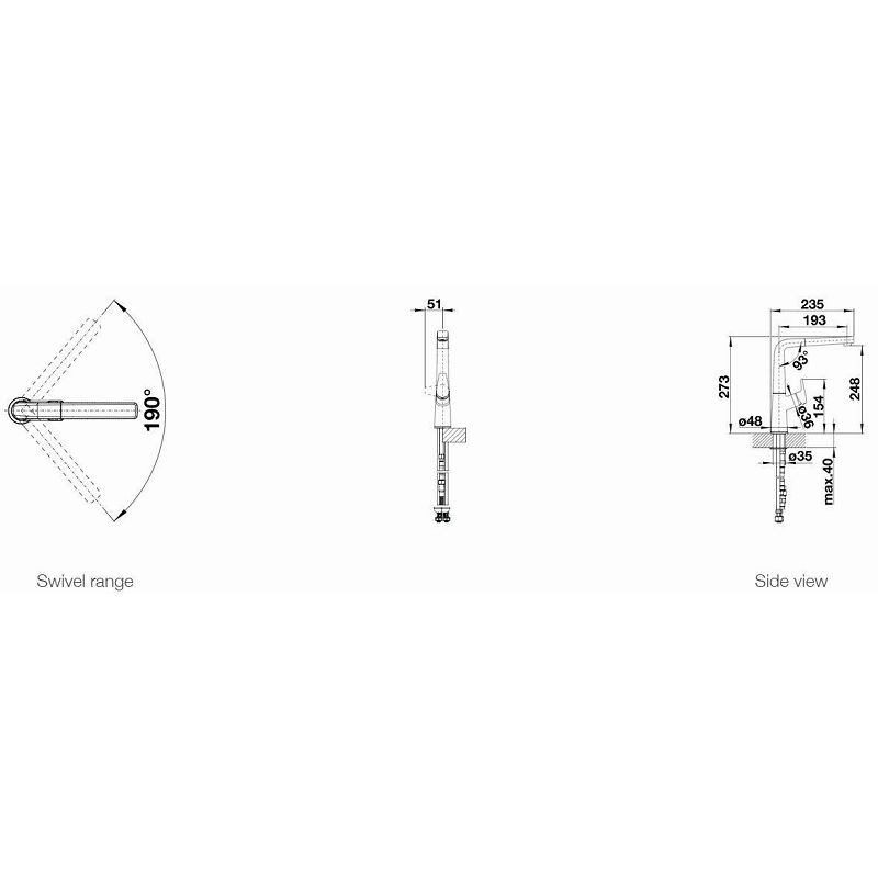 Slavina Blanco Avona-S VT silgranit