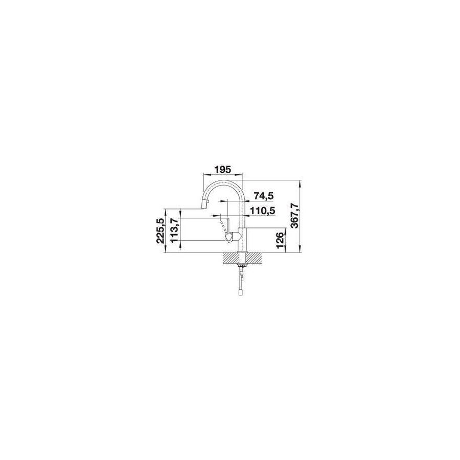 Slavina Blanco Candor-S NT ple.čelik masiv 525125