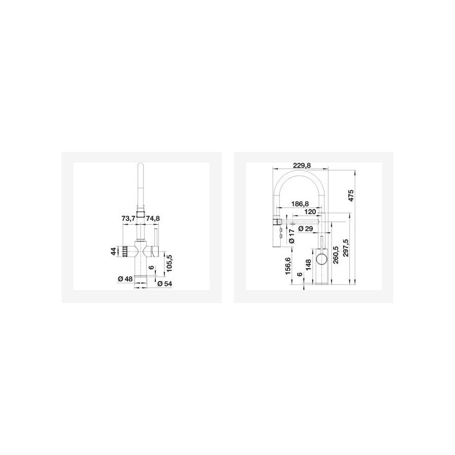 Slavina Blanco Catris-S flexo VT mat crna 526707