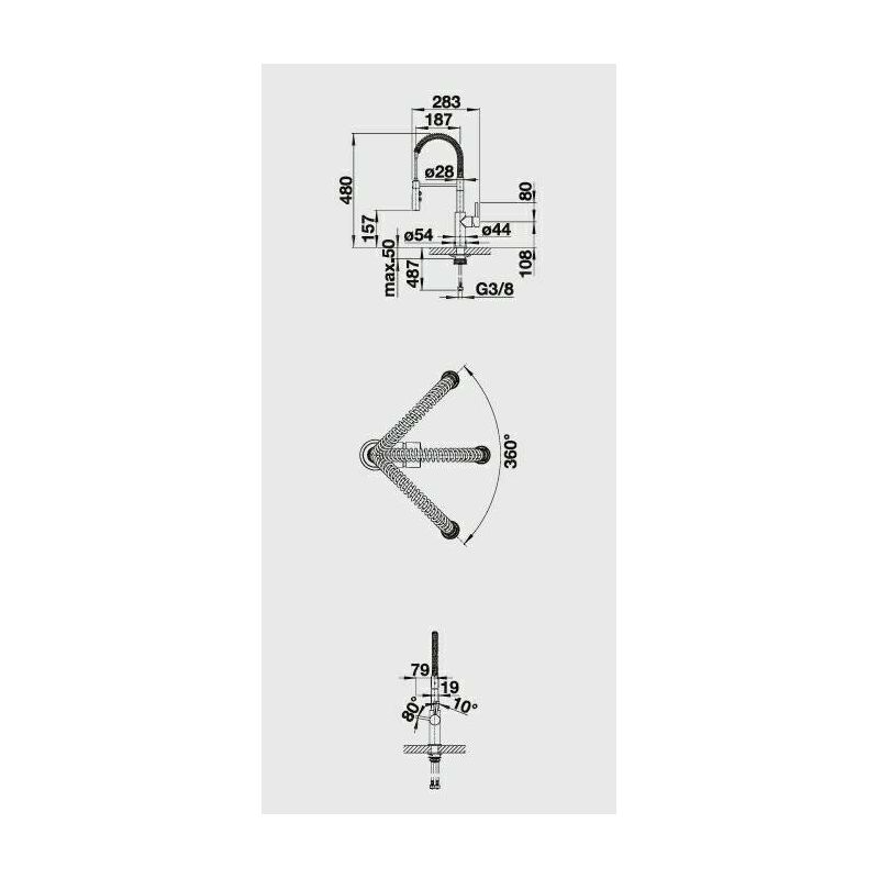 Slavina Blanco Catris-S VT krom 521476