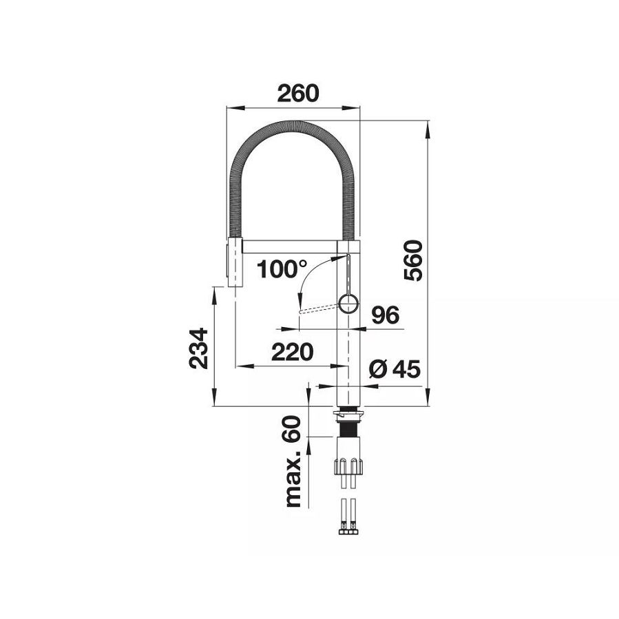 Slavina Blanco Culina-S II VT mat crna 527464