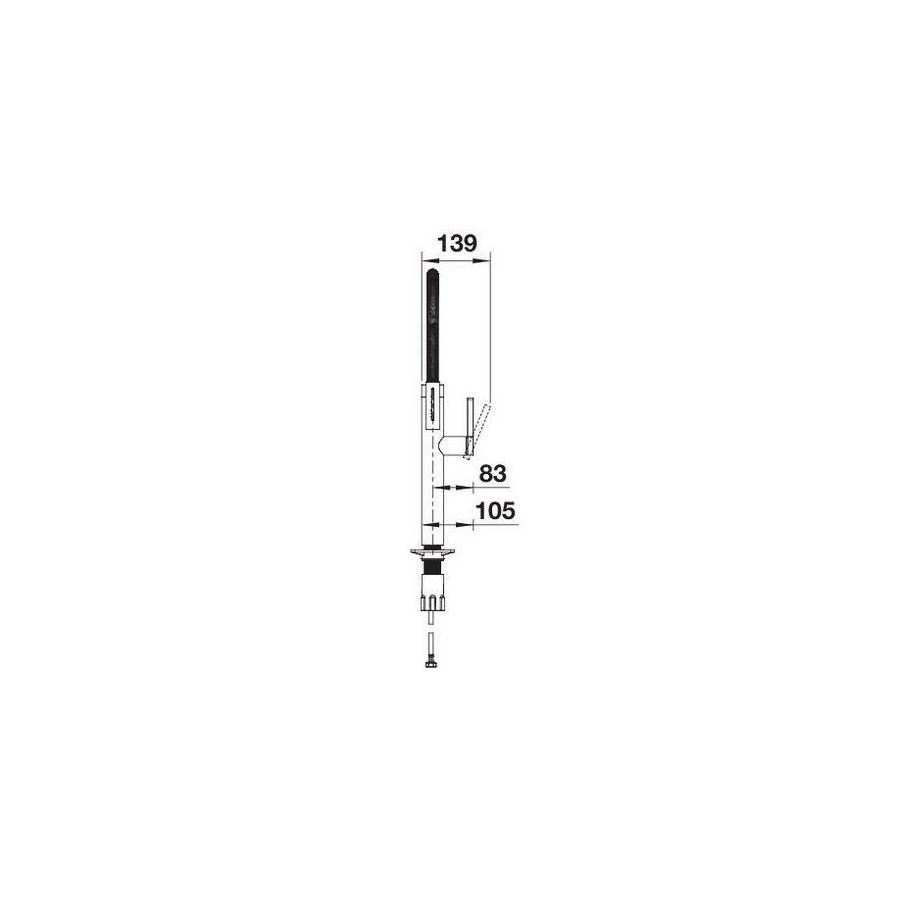 Slavina Blanco Culina-S II VT satin dark steel 527465