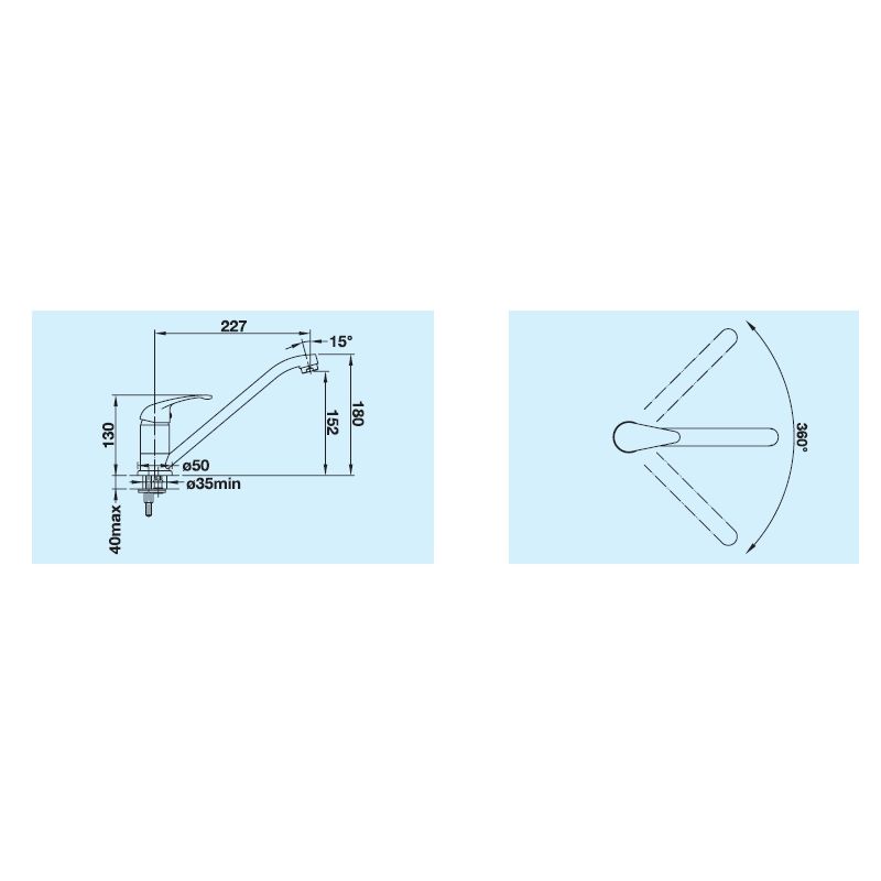 Slavina BLANCO DARAS Krom