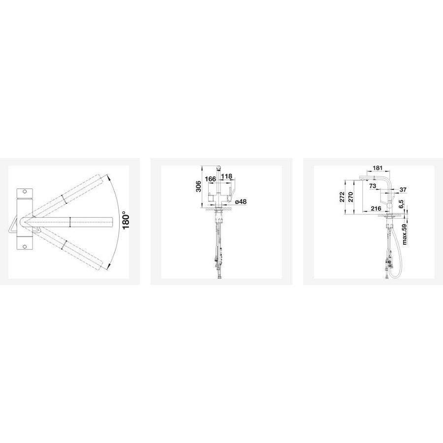 Slavina Blanco Fontas-S II VT mat crna 526672