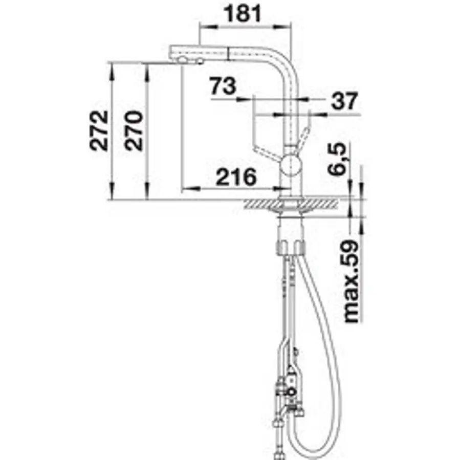 Slavina Blanco Fontas-S II VT satin platinum 527715