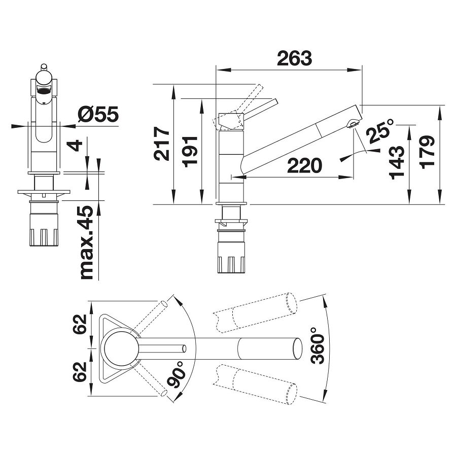 Slavina Blanco Kano NT krom 527647