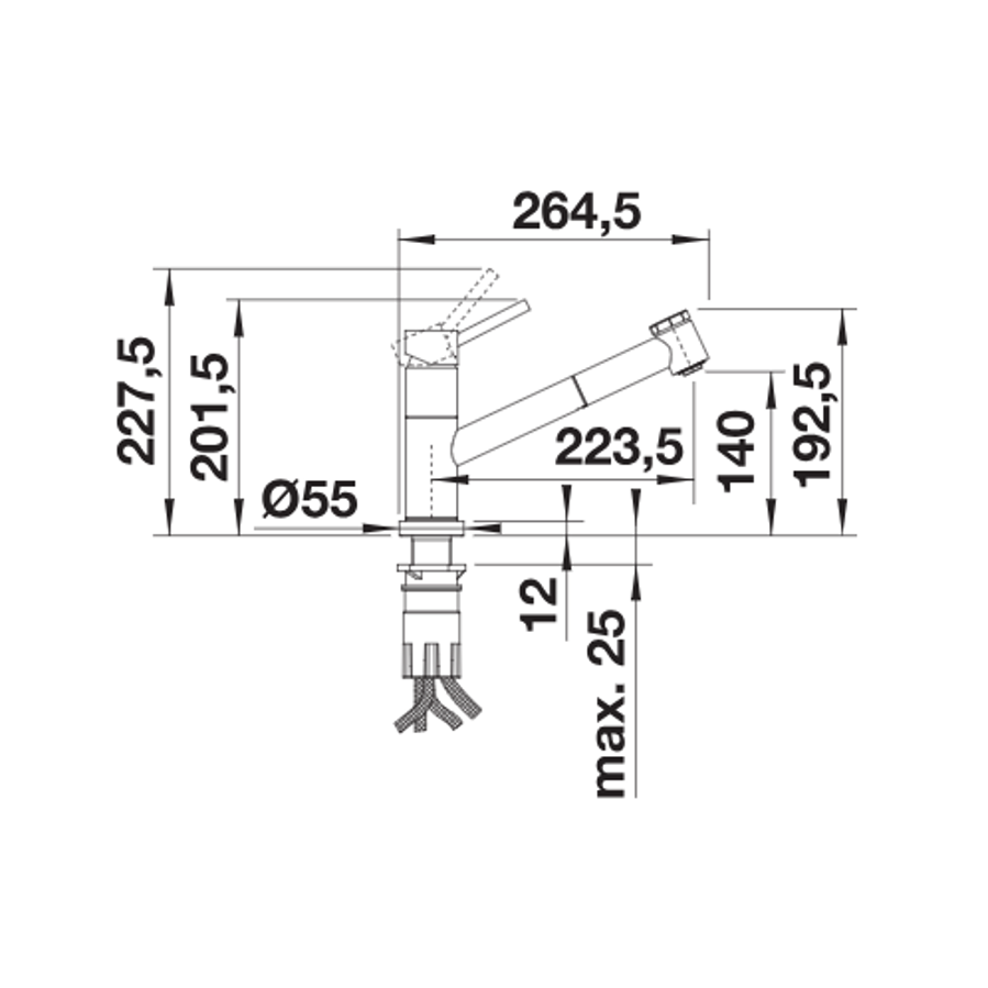 Slavina Blanco Kano-S-F VARIO VT krom 527969 prozorska