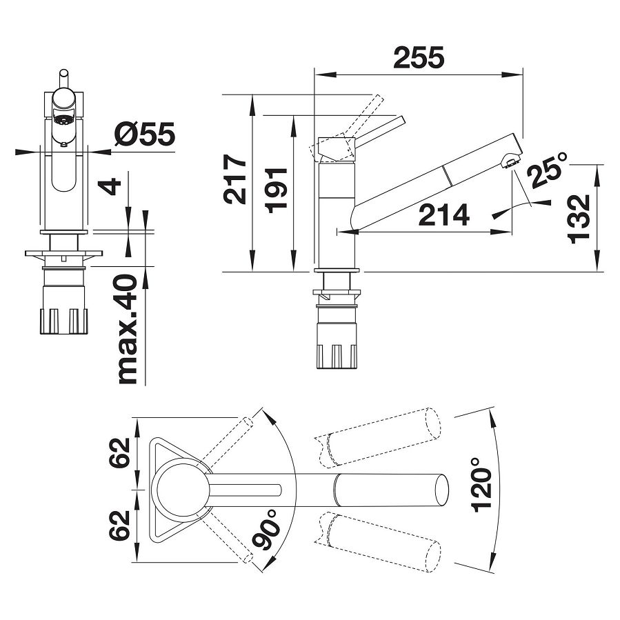 Slavina Blanco Kano-S NT krom 527648