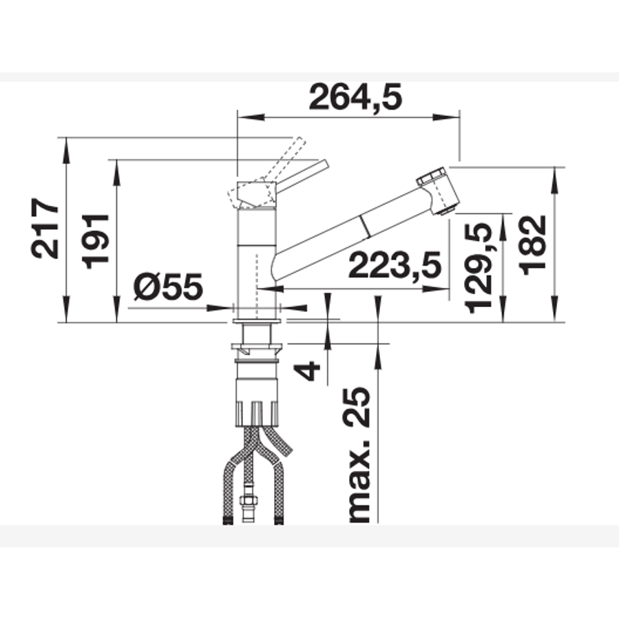 Slavina Blanco Kano-S VARIO NT krom 527968