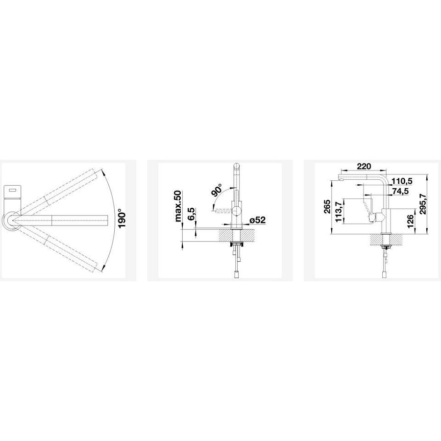Slavina Blanco Lanora-S NT plemeniti čelik 525126