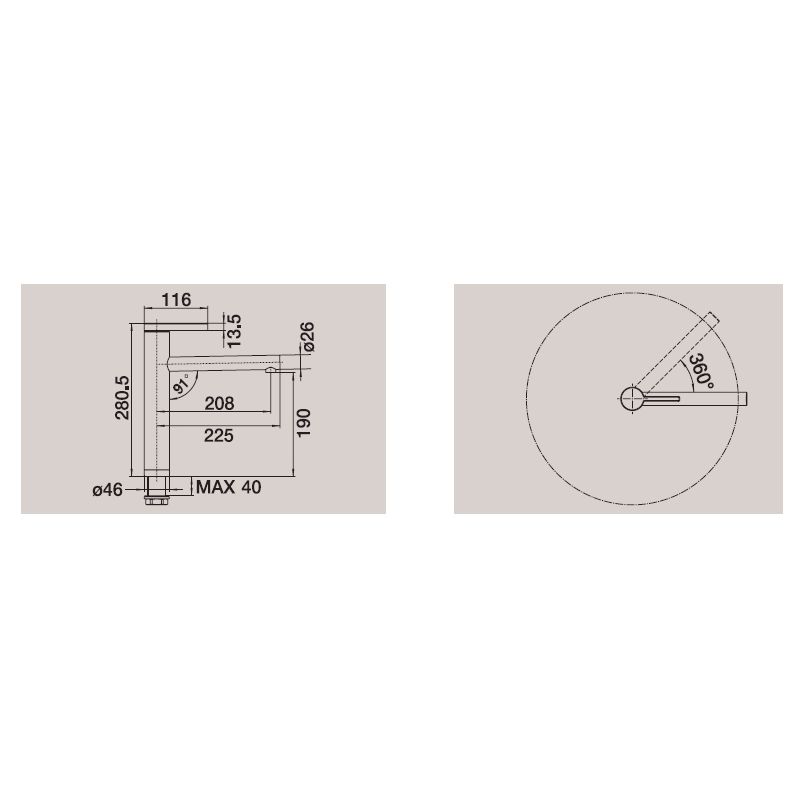 Slavina BLANCO LINEE Krom