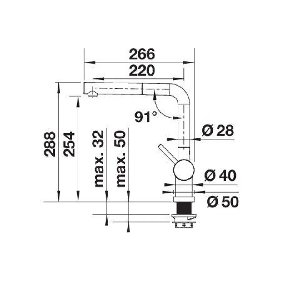 Slavina Blanco Linus-S-F VT mat crna 527523 prozorska