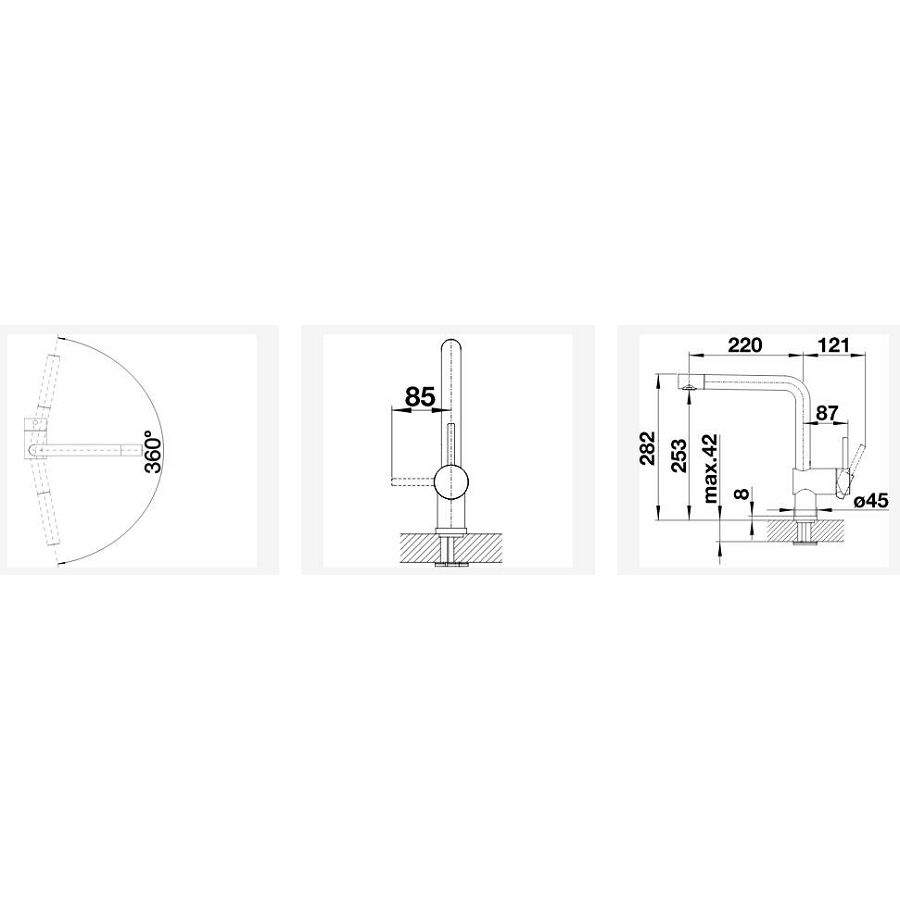 Slavina Blanco Linus VT mat crna 525806
