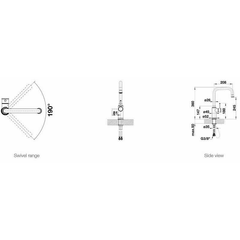 Slavina Blanco Livia-S VT krom 521288