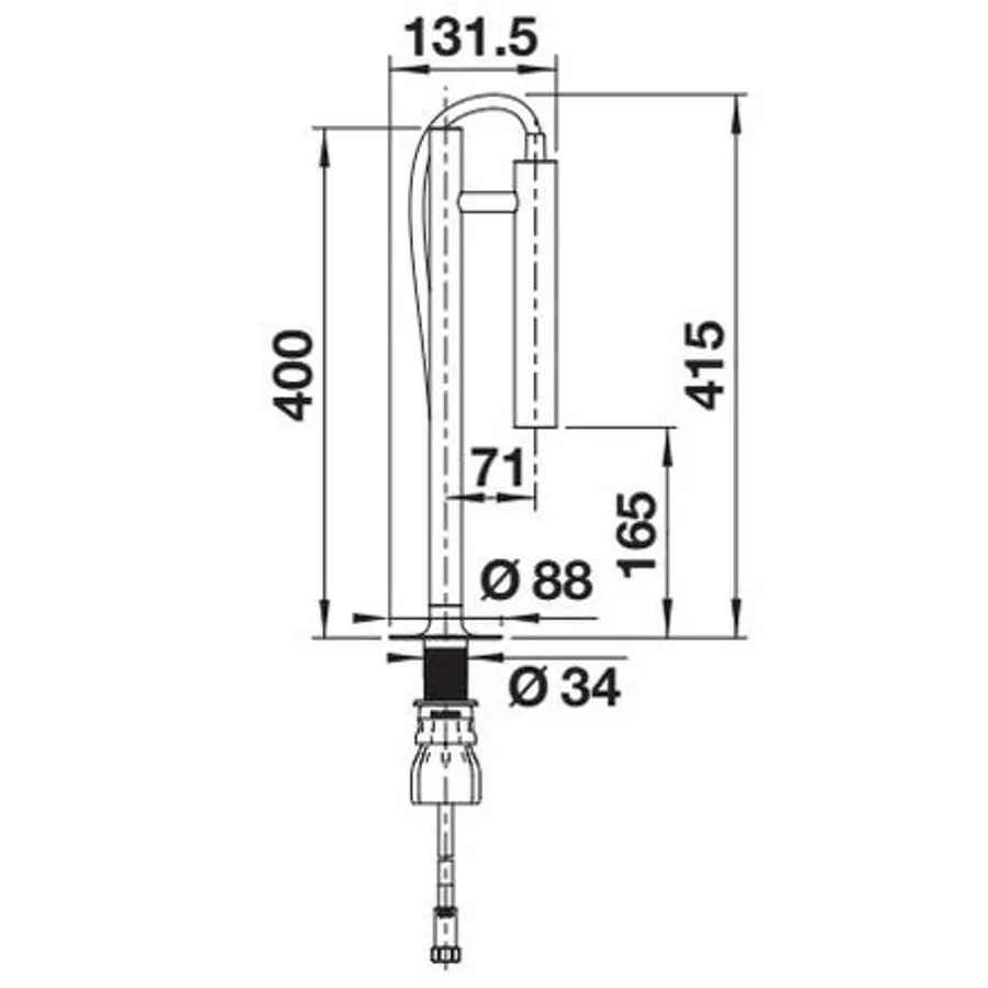 Slavina Blanco Luneoo-S VT mat crna 527973