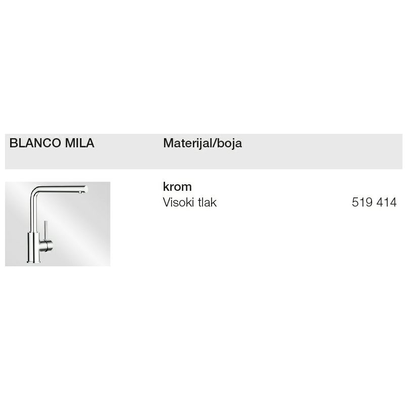 Slavina BLANCO MILA VT Krom