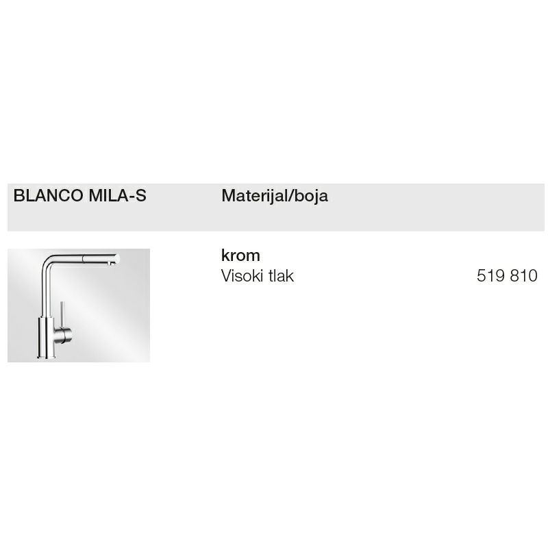 Slavina BLANCO MILA-S Krom