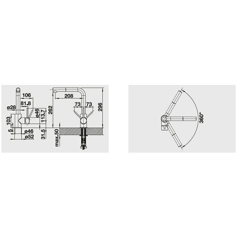 Slavina BLANCO MILA-S Krom