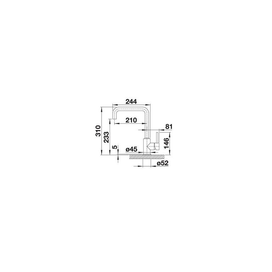 Slavina Blanco Mili VT mat crna 526665