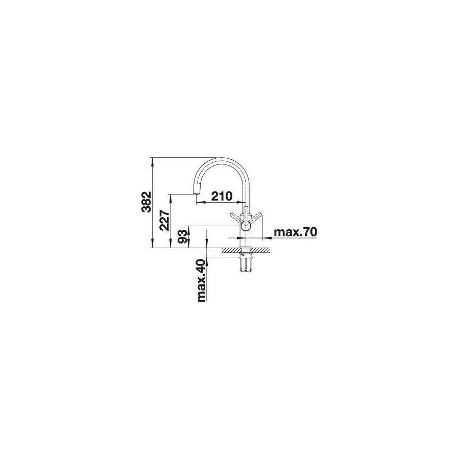 Slavina Blanco Tampera Hot VT krom 525224
