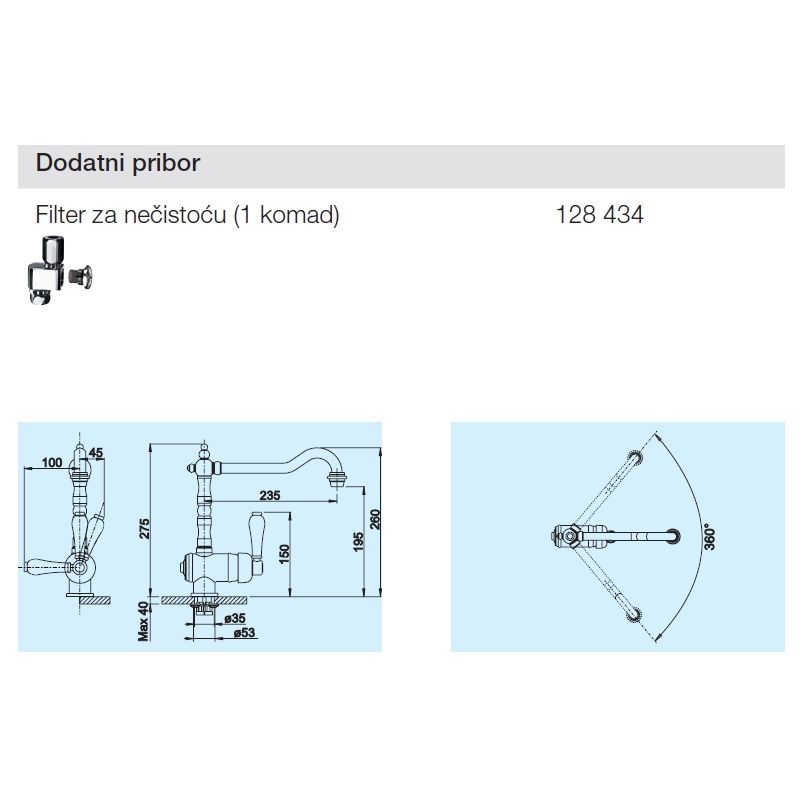Slavina BLANCO TRADON Krom