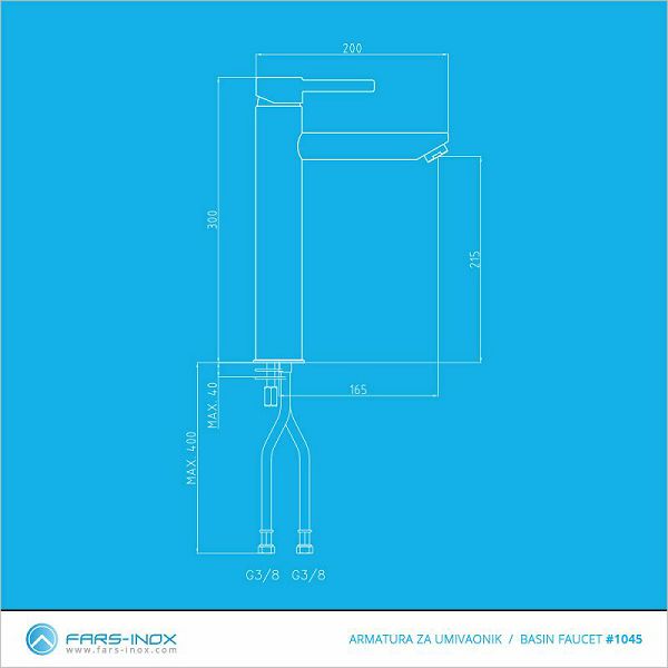 Slavina Fars-Inox 1045 VT za umivaonik