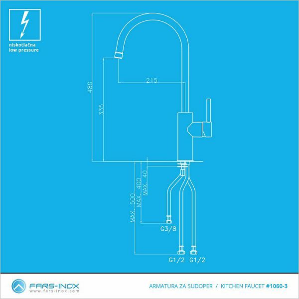 Slavina Fars-Inox 1060-3 NT