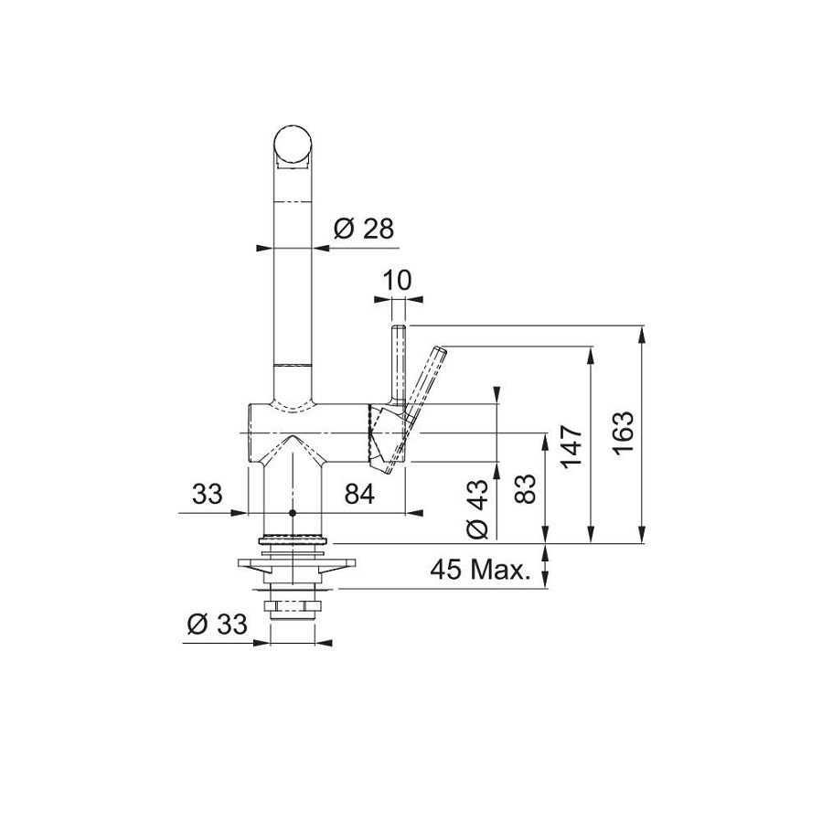 Slavina Franke Active L-D VT krom 115.0653.379