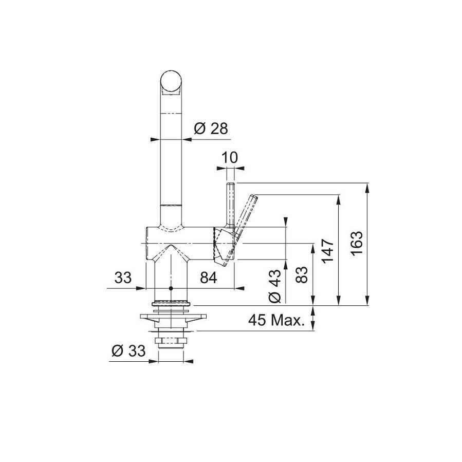 Slavina Franke Active Plus L-D VT Krom/Crna 115.0653.384