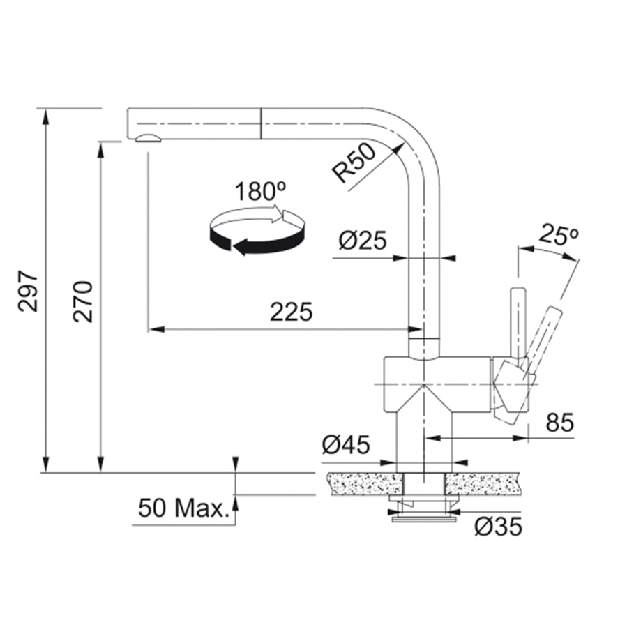 Slavina Franke Atlas Neo-D Sensor VT crni inox 115.0625.527
