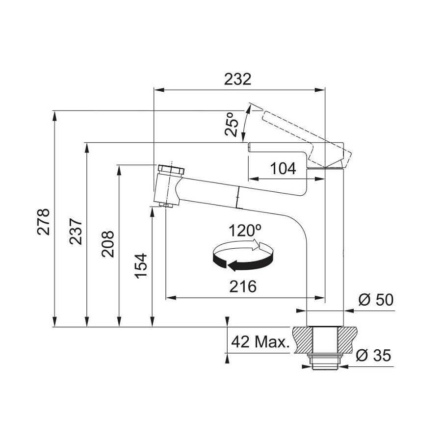 Slavina Franke Centro-D Plus VT krom 115.0600.131
